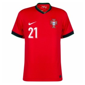 Portugali Diogo J. 21 Koti Euro 2024 - Jalkapallo Pelipaidat (S/S)